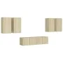 6-teiliges Wohnzimmermöbelset aus Sonoma-Eiche von vidaXL, TV-Möbel - Ref: Foro24-3078994, Preis: 200,61 €, Rabatt: %