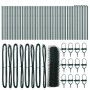 Cerca Hexagonal Verde 0.4x100 m Acero, Postes de Cerca 13 pcs Verde Ø32 mm 80 cm de Acero Galvanizado by , fence posts - Ref:...