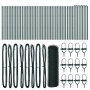 Cerca Hexagonal Verde 0.5x100 m Acero, Postes de Cerca 13 pcs Verde Ø32 mm 100 cm Acero Galvanizado de , Postes de cerca - Re...