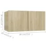 6-teiliges Wohnzimmermöbelset aus Sonoma-Eiche von vidaXL, TV-Möbel - Ref: Foro24-3078994, Preis: 200,61 €, Rabatt: %