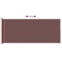 Toldo lateral retráctil para patio marrón 180x500 cm