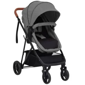 Cochecito de bebés 2 en 1 de acero gris claro y negro by vidaXL, Baby strollers - Ref: Foro24-10335, Price: 212,25 €, Discoun...