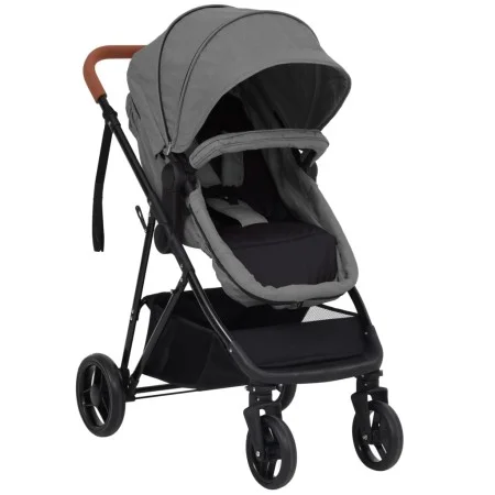 Cochecito de bebés 2 en 1 de acero gris claro y negro by vidaXL, Baby strollers - Ref: Foro24-10335, Price: 212,25 €, Discoun...