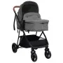 Cochecito de bebés 2 en 1 de acero gris claro y negro by vidaXL, Baby strollers - Ref: Foro24-10335, Price: 212,25 €, Discoun...