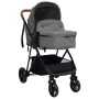 Cochecito de bebés 2 en 1 de acero gris claro y negro by vidaXL, Baby strollers - Ref: Foro24-10335, Price: 216,78 €, Discoun...