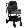 Cochecito de bebés 2 en 1 de acero gris claro y negro by vidaXL, Baby strollers - Ref: Foro24-10335, Price: 212,25 €, Discoun...