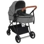 Cochecito de bebés 2 en 1 de acero gris claro y negro by vidaXL, Baby strollers - Ref: Foro24-10335, Price: 212,25 €, Discoun...