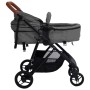 Kinderwagen 2-in-1 aus hellgrauem und schwarzem Stahl von vidaXL, Kinderwagen - Ref: Foro24-10335, Preis: 216,78 €, Rabatt: %