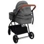 Cochecito de bebés 2 en 1 de acero gris claro y negro by vidaXL, Baby strollers - Ref: Foro24-10335, Price: 212,25 €, Discoun...