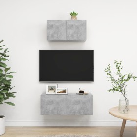 Living room furniture set 2 pieces concrete gray engineered wood by vidaXL, TV Furniture - Ref: Foro24-3079120, Price: 69,08 ...