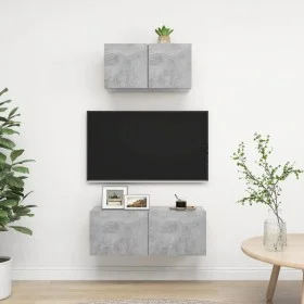 Wohnzimmermöbel-Set 2-teilig betongraues Holzwerkstoff von vidaXL, TV-Möbel - Ref: Foro24-3079120, Preis: 65,55 €, Rabatt: %