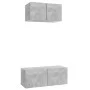 Living room furniture set 2 pieces concrete gray engineered wood by vidaXL, TV Furniture - Ref: Foro24-3079120, Price: 65,46 ...