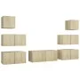 Juego de muebles de salón 7 piezas roble Sonoma de vidaXL, Muebles TV - Ref: Foro24-3079027, Precio: 210,55 €, Descuento: %