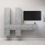 TV-Wohnzimmermöbel-Set, 7-teilig, Betongrau, Holzwerkstoff von vidaXL, TV-Möbel - Ref: Foro24-3079138, Preis: 218,27 €, Rabat...