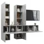 Set muebles de salón TV 7 pzas madera ingeniería gris hormigón de vidaXL, Muebles TV - Ref: Foro24-3079138, Precio: 214,80 €,...