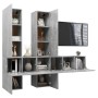 TV-Wohnzimmermöbel-Set, 7-teilig, Betongrau, Holzwerkstoff von vidaXL, TV-Möbel - Ref: Foro24-3079138, Preis: 218,27 €, Rabat...