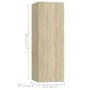 Wohnzimmer-TV-Möbelset 5-teilig aus Holzwerkstoff Sonoma-Eiche von vidaXL, TV-Möbel - Ref: Foro24-3078958, Preis: 174,63 €, R...