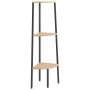 Eckregal 3 Ebenen hellbraun schwarz 45,5x31,5x120cm von vidaXL, Bücherregale und Regale - Ref: Foro24-336388, Preis: 47,77 €,...