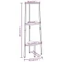 Corner shelving 3 levels light brown black 45.5x31.5x120cm by vidaXL, Bookcases and shelves - Ref: Foro24-336388, Price: 46,9...