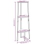 Eckregal 3 Ebenen hellbraun schwarz 45,5x31,5x120cm von vidaXL, Bücherregale und Regale - Ref: Foro24-336388, Preis: 47,77 €,...
