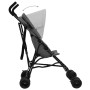 Hellgrauer und schwarzer Kinderwagen aus Stahl von vidaXL, Kinderwagen - Ref: Foro24-10395, Preis: 79,24 €, Rabatt: %