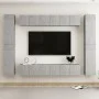 Set de muebles de salón 10 pzas madera ingeniería gris hormigón von vidaXL, TV-Möbel - Ref: Foro24-3079085, Preis: 394,07 €, ...