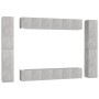 Set de muebles de salón 10 pzas madera ingeniería gris hormigón de vidaXL, Muebles TV - Ref: Foro24-3079085, Precio: 414,91 €