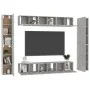 Set de muebles de salón 10 pzas madera ingeniería gris hormigón von vidaXL, TV-Möbel - Ref: Foro24-3079085, Preis: 394,07 €, ...