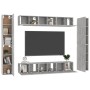 Set de muebles de salón 10 pzas madera ingeniería gris hormigón von vidaXL, TV-Möbel - Ref: Foro24-3079085, Preis: 399,94 €, ...