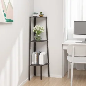 Corner shelf with 3 shelves black 45.5x31.5x120 cm by vidaXL, Bookcases and shelves - Ref: Foro24-336390, Price: 52,97 €, Dis...