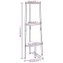 Corner shelf with 3 shelves black 45.5x31.5x120 cm by vidaXL, Bookcases and shelves - Ref: Foro24-336390, Price: 52,97 €, Dis...