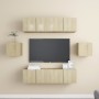 Juego de muebles de salón 6 piezas roble Sonoma de vidaXL, Muebles TV - Ref: Foro24-3078997, Precio: 166,94 €, Descuento: %
