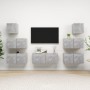 TV-Wohnzimmermöbel-Set, 7-teilig, Betongrau, Holzwerkstoff von vidaXL, TV-Möbel - Ref: Foro24-3079132, Preis: 194,77 €, Rabat...