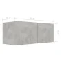 TV living room furniture set 7 pieces concrete gray engineered wood by vidaXL, TV Furniture - Ref: Foro24-3079132, Price: 201...