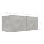 TV-Wohnzimmermöbel-Set, 7-teilig, Betongrau, Holzwerkstoff von vidaXL, TV-Möbel - Ref: Foro24-3079132, Preis: 194,77 €, Rabat...