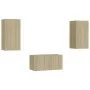 Juego de muebles de salón 3 piezas roble Sonoma de vidaXL, Muebles TV - Ref: Foro24-3078972, Precio: 94,76 €, Descuento: %