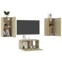 Juego de muebles de salón 3 piezas roble Sonoma de vidaXL, Muebles TV - Ref: Foro24-3078972, Precio: 94,76 €, Descuento: %