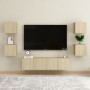 Juego de muebles de salón 6 piezas roble Sonoma de vidaXL, Muebles TV - Ref: Foro24-3078975, Precio: 140,58 €, Descuento: %