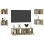 6-teiliges Wohnzimmermöbelset aus Sonoma-Eiche von vidaXL, TV-Möbel - Ref: Foro24-3078975, Preis: 141,00 €, Rabatt: %