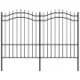 Garden fence with black coated steel spearhead 190cm by vidaXL, fence panels - Ref: Foro24-151082, Price: 220,16 €, Discount: %