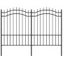 Gartenzaun mit Speerspitze aus schwarz beschichtetem Stahl, 190 cm von vidaXL, Zaunpaneele - Ref: Foro24-151082, Preis: 218,1...