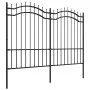 Garden fence with black coated steel spearhead 190cm by vidaXL, fence panels - Ref: Foro24-151082, Price: 220,16 €, Discount: %