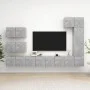 TV living room furniture set 8 pieces concrete gray engineered wood by vidaXL, TV Furniture - Ref: Foro24-3079136, Price: 250...