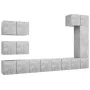 TV living room furniture set 8 pieces concrete gray engineered wood by vidaXL, TV Furniture - Ref: Foro24-3079136, Price: 250...