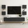 Set de muebles de salón TV 7 pzas madera de ingeniería negro de vidaXL, Muebles TV - Ref: Foro24-3078766, Precio: 191,19 €, D...