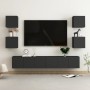 TV-Lounge-Möbel-Set 7-teilig schwarzer Holzwerkstoff von vidaXL, TV-Möbel - Ref: Foro24-3078766, Preis: 193,52 €, Rabatt: %