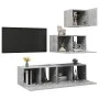 Wohnzimmermöbel Set 4 Stück Holztechnik Grau Beton von vidaXL, TV-Möbel - Ref: Foro24-3079154, Preis: 98,93 €, Rabatt: %