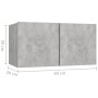Wohnzimmermöbel Set 4 Stück Holztechnik Grau Beton von vidaXL, TV-Möbel - Ref: Foro24-3079154, Preis: 100,65 €, Rabatt: %