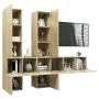 Muebles de pared de TV 7 pzas aglomerado color roble Sonoma de vidaXL, Muebles TV - Ref: Foro24-3079033, Precio: 213,07 €, De...