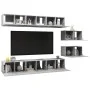 Set muebles de salón TV 8 pzas madera ingeniería gris hormigón de vidaXL, Muebles TV - Ref: Foro24-3079147, Precio: 228,82 €,...